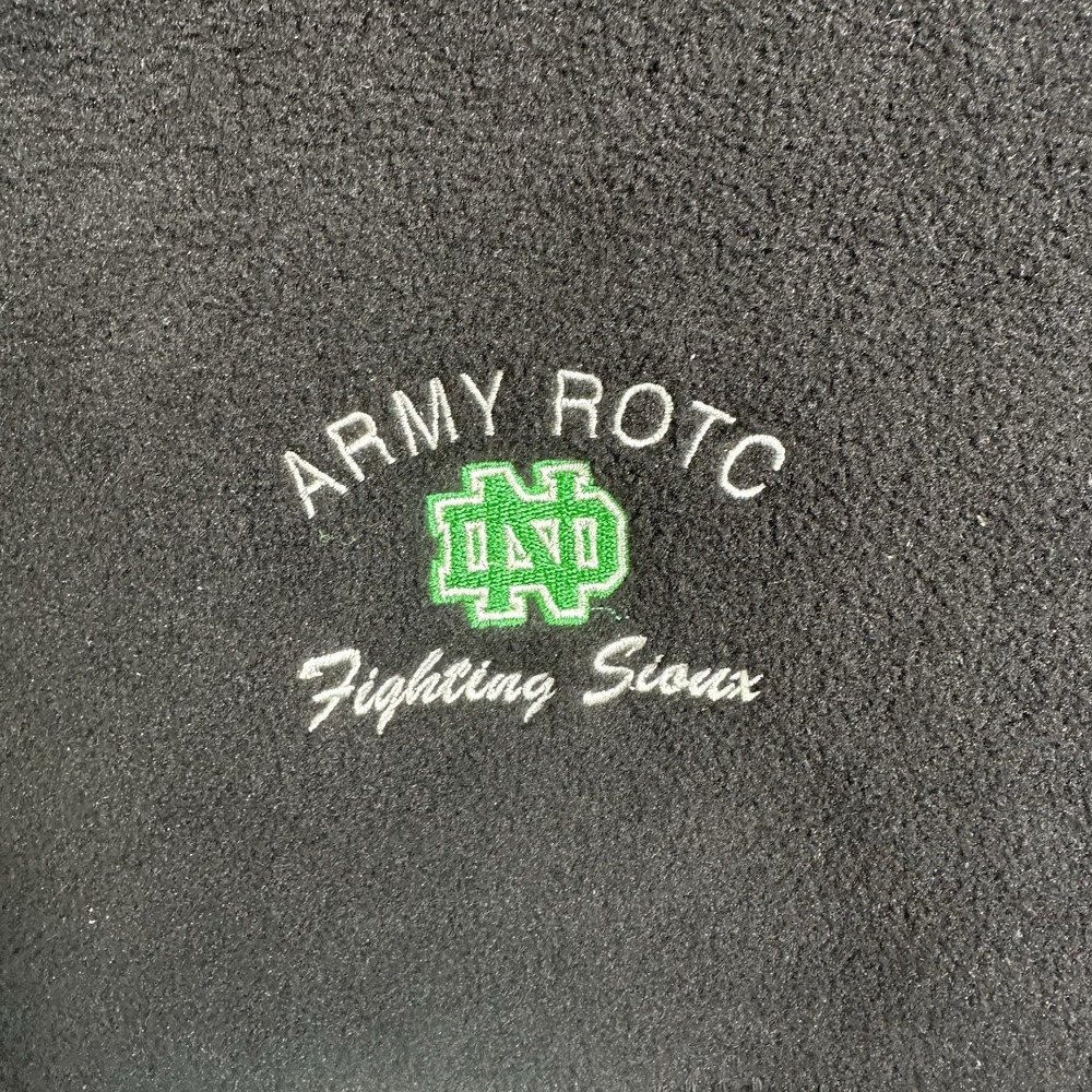 Port Authority UND Fighting Sioux Army ROTC Fleece Scarf 54x10 Vintage Y2K